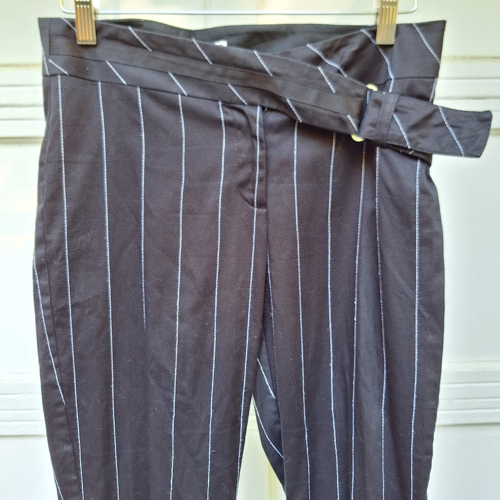 Cache Pin Stripe Low Riser Flared Leg Dressy Casu… - image 1